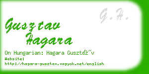 gusztav hagara business card